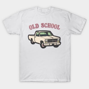 OLD SCHOOL / Retro Style PickUp Design T-Shirt